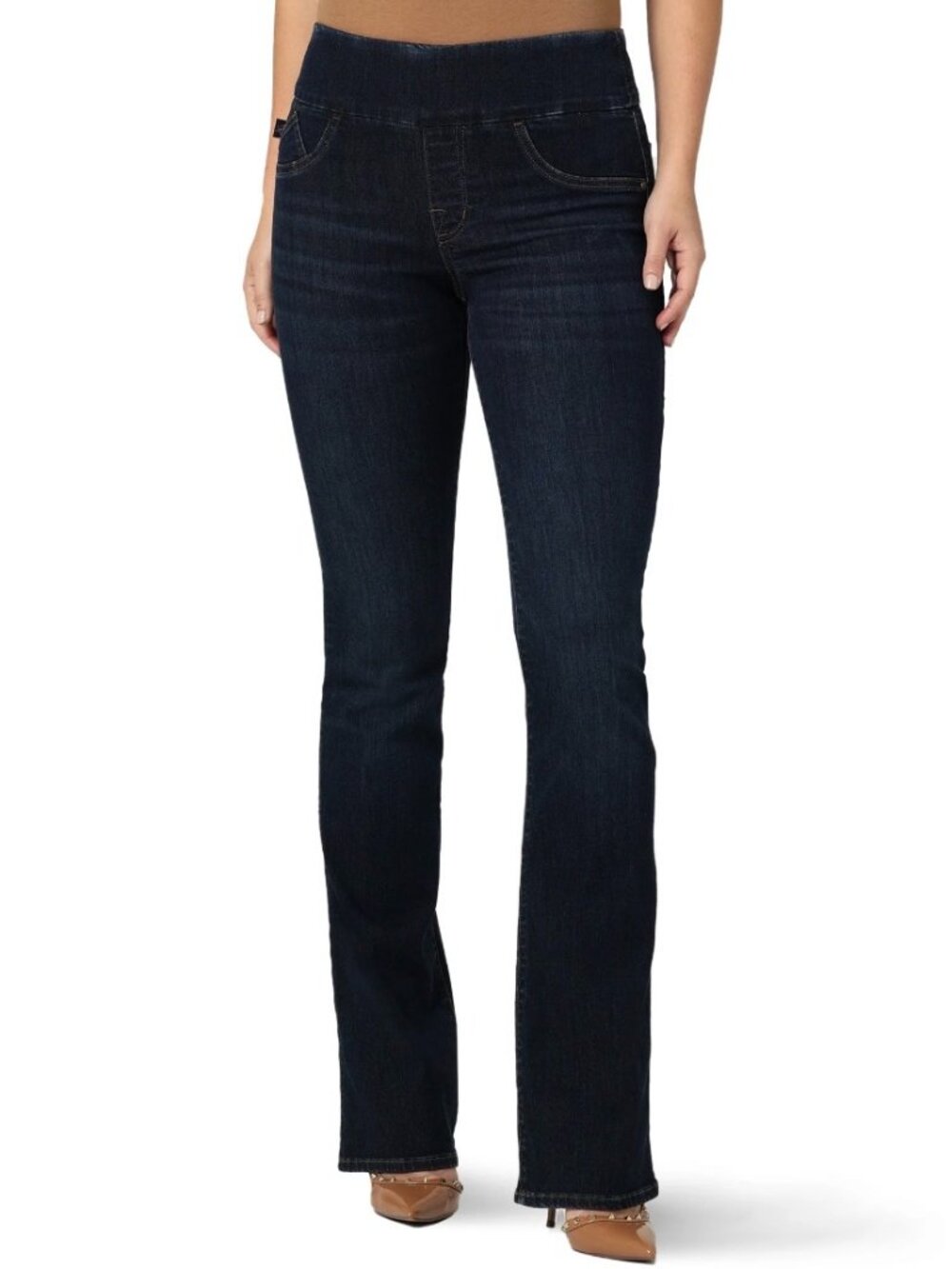NEW Rock & Republic Black Fever Pull On Jeans Bootcut Tall 5 Pocket Goth 10 Long - Picture 7 of 16